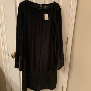 Black velvet dress